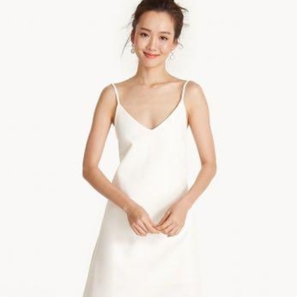 Midi Thin Strapped Back Bow Dress - White - Pomelo - Picture 2 of 5
